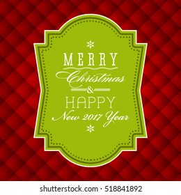 Vector Merry Christmas and Happy New Year card design. Perfect as invitation or announcemen.