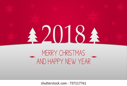 Vector Merry Christmas and Happy New Year background