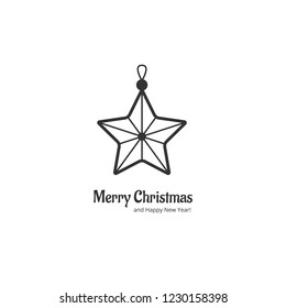 vector Merry Christmas icon design Vector image.