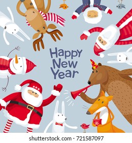 Vector Merry Christmas image for greeting cards, posters, banners, sales and other winter events.