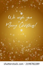 Vector Merry Christmas and New Year Card Collection with Magical Bokeh Lights Sparkle Confetti. Shiny Glitter Christmas Party Print Collection. Winter Sparkle Snowfall Design for Holiday's  Postcard.