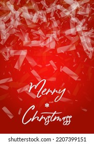 Vector Merry Christmas and New Year Card Collection with Magical Bokeh Lights Sparkle Confetti. Shiny Glitter Christmas Party Print Collection. Winter Sparkle Snowfall Design for Holiday's  Banner.