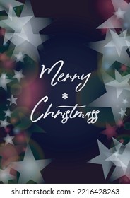 Vector Merry Christmas and New Year Card Collection with Magical Bokeh Lights Sparkle Confetti. Shiny Glitter Christmas Party Print Collection. Winter Sparkle Snowfall Design for Holiday's  Brochure.