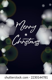 Vector Merry Christmas and New Year Card Collection with Magical Bokeh Lights Sparkle Confetti. Shiny Glitter Christmas Party Print Collection. Winter Sparkle Snowfall Design for Holiday's  Poster.