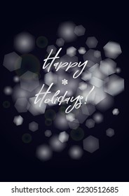 Vektor Frohe Weihnachten und Silvester Card Collection mit Magical Bokeh Lights Sparkle Confetti. Shiny Glitter Weihnachtsfeier Print Collection. Winter Sparkle Schneefall Design für die Feiertagsdecke.