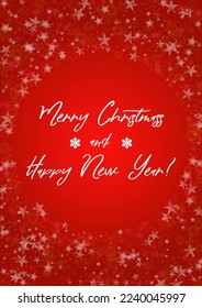 Vector Merry Christmas and New Year Card Collection with Magical Bokeh Lights Sparkle Confetti. Shiny Glitter Christmas Party Print Collection. Winter Sparkle Snowfall Design for Holiday's  Banner.