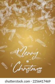 Vector Merry Christmas and New Year Card Collection with Magical Bokeh Lights Sparkle Confetti. Shiny Glitter Christmas Party Print Collection. Winter Sparkle Snowfall Design for Holiday's  Flyer.