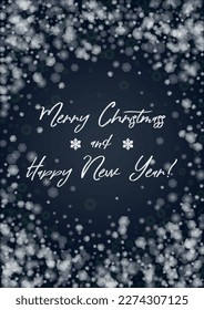 Vector Merry Christmas and New Year Card Collection with Magical Bokeh Lights Sparkle Confetti. Shiny Glitter Christmas Party Print Collection. Winter Sparkle Snowfall Design for Holiday's  Brochure.