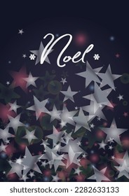 Vector Merry Christmas and New Year Card Collection with Magical Bokeh Lights Sparkle Confetti. Shiny Glitter Christmas Party Print Collection. Winter Sparkle Snowfall Design for Holiday's  Banner.