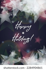 Vector Merry Christmas and New Year Card Collection with Magical Bokeh Lights Sparkle Confetti. Shiny Glitter Christmas Party Print Collection. Winter Sparkle Snowfall Design for Holiday's  Poster.