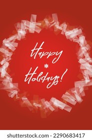 Vector Merry Christmas and New Year Card Collection with Magical Bokeh Lights Sparkle Confetti. Shiny Glitter Christmas Party Print Collection. Winter Sparkle Snowfall Design for Holiday's  Brochure.