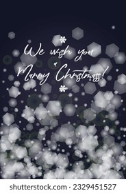 Vector Merry Christmas and New Year Card Collection with Magical Bokeh Lights Sparkle Confetti. Shiny Glitter Christmas Party Print Collection. Winter Sparkle Snowfall Design for Holiday's  Poster.