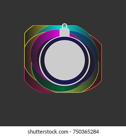 vector merry christmas and new year frame illustration