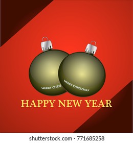 vector merry christmas and new year frame illustration