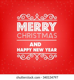 Vector Merry Christmas, no gradient.