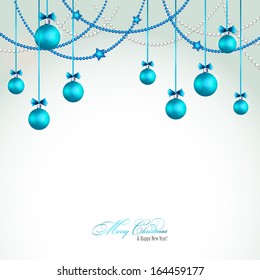 Vector Merry Christmas Paper greeting card. 