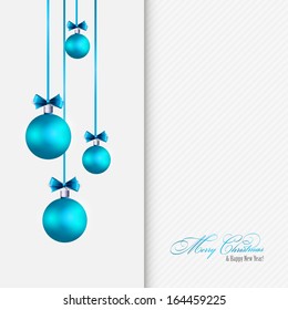 Vector Merry Christmas Paper greeting card. 
