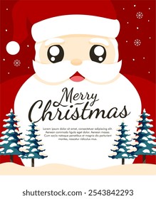Plantilla de cartel de Vector feliz Navidad