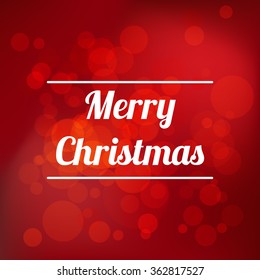 Vector Merry Christmas red lights background.