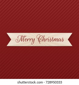 Vector Merry Christmas Ribbon