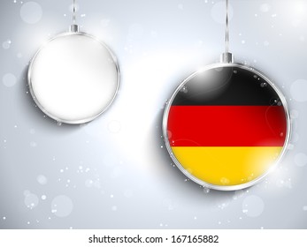 Vector - Merry Christmas Silver Ball with Flag Germany