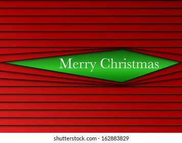 Vector - Merry Christmas Stripes Red and Green