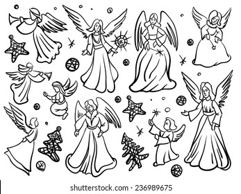 82,086 Angels black and white Images, Stock Photos & Vectors | Shutterstock