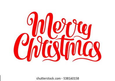 vector Merry Christmas text Calligraphic Lettering design card template. Creative typography for Holiday Greeting Gift Poster. Calligraphy Font style Banner
