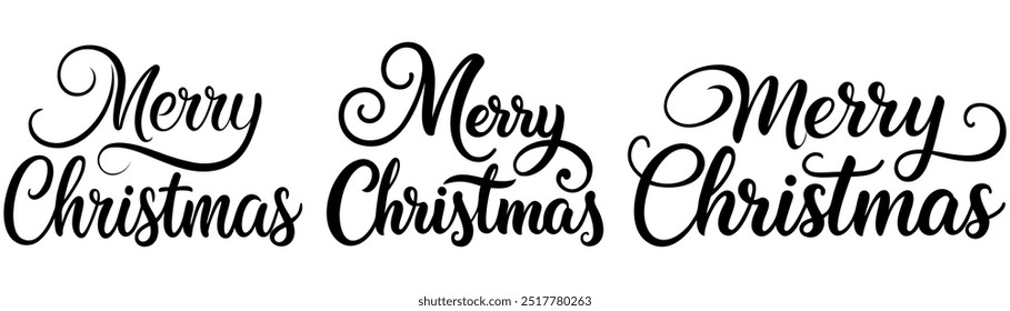 Vector Merry Christmas title. Can be used as background for web pages, postcards, prints, posters, patterns, packaging design, invitations, greeting cards, textile design, stickers, and so on.