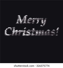 vector merry christmas title, design element for a christmas card or an art party poster.