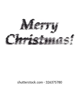 vector merry christmas title, design element for a christmas card or an art party poster.