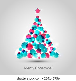Vector Merry christmas tree background. EPS 10