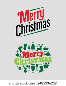 vector merry Christmas typography design 