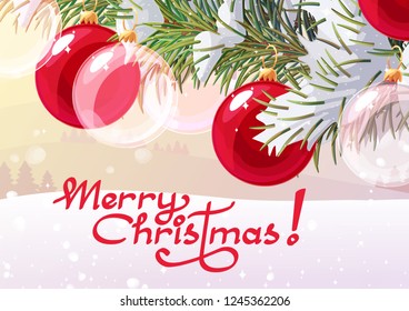 vector Merry Christmas Xmas cute winter postcard