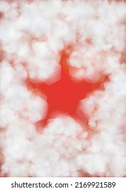 Vector Feliz Navidad y fondo de nevada de Año Nuevo. Los focos de luz desenfocados en blanco y plateado sobre el gradiente rojo. Diseño brillante de Bokeh con fantasía mágica. Caer Efecto Nieve. Tarjeta de Navidad