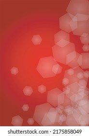 Vector Merry Christmass and New Year Glitter Snowfall Background. White and Silver Defocused Light Spots on Red Gradient. Magic Fantasy Bokeh Glowing Design. Falling Snow Effect. Christmass Card
