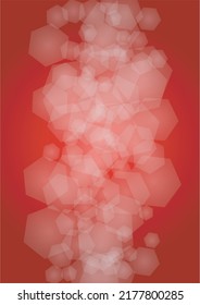 Vektor Frohe Weihnachtsmesse und Neujahr Glitter Schneefall Hintergrund. Weiße und silberne entfochtene Lichtpunkte auf rotem Farbverlauf. Magic Fantasy Bokeh Gaming Design. Fallender Schneeeffekt. Shine-Hell-Abdeckung