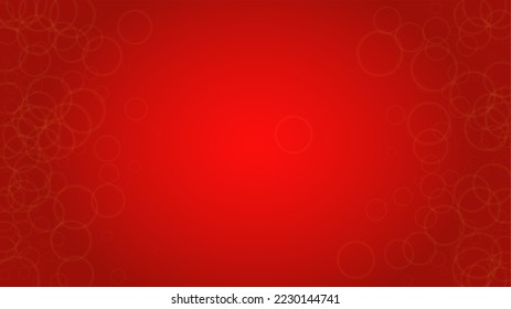 Vector Feliz Navidad y fondo de nevada de Año Nuevo. Puntos de luz desenfocados en el degradado rojo. Diseño brillante de Bokeh con fantasía mágica. Caer Efecto Nieve. Diseño de marco iluminado.