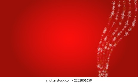 Vector Merry Christmass   New Year Glitter Snowfall Background  Defocused Light Spots Red Gradient  Magic Fantasy Bokeh Glowing Design  Falling Snow Effect  Illuminated Frame Design 