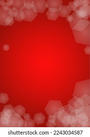 Vector Feliz Navidad y fondo de nevada de Año Nuevo. Los focos de luz desenfocados en blanco y plateado sobre el gradiente rojo. Diseño brillante de Bokeh con fantasía mágica. Caer Efecto Nieve. Tarjeta de Navidad