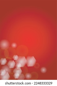 Vektor Frohe Weihnachtsmesse und Neujahr Glitter Schneefall Hintergrund. Weiße und silberne entfochtene Lichtpunkte auf rotem Farbverlauf. Magic Fantasy Bokeh Gaming Design. Fallender Schneeeffekt. Lichtdesign