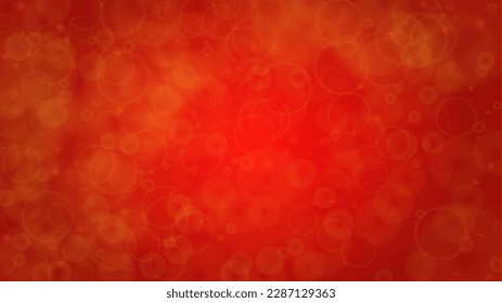 Vector Merry Christmass and New Year Glitter Snowfall Background. Defocused Light Spots on Red Gradient. Magic Fantasy Bokeh Glowing Design. Falling Snow Effect. Illuminated Frame Design.
