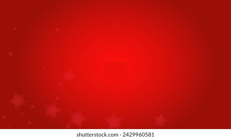 Vector Feliz Navidad y Año Nuevo Brillo Fondo de nevada. Manchas de luz desenfocadas en degradado rojo. Magia Fantasía Bokeh Diseño brillante. Efecto Nieve Caída. Diseño de marco iluminado.