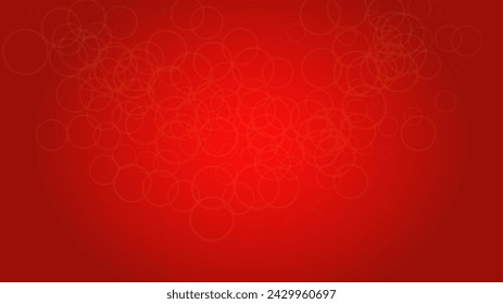 Vector Feliz Navidad y Año Nuevo Brillo Fondo de nevada. Manchas de luz desenfocadas en degradado rojo. Magia Fantasía Bokeh Diseño brillante. Efecto Nieve Caída. Diseño de marco iluminado.