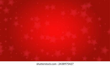 Vector Merry Christmass and New Year Glitter Snowfall Background. Defocused Light Spots on Red Gradient. Magic Fantasy Bokeh Glowing Design. Falling Snow Effect. Illuminated Frame Design.