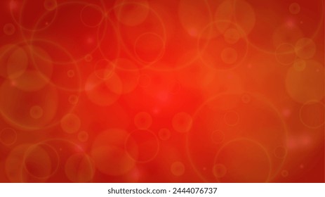 Vector Feliz Navidad y Nuevo Año Brillante Fondo de nevada. Manchas de luz desenfocadas en degradado rojo. Magia Fantasía Bokeh Diseño brillante. Efecto Nieve Caída. Diseño de marco iluminado.