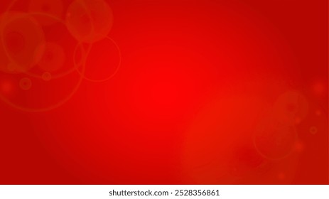 Vector Merry Christmass and New Year Glitter Snowfall Background. Defocused Light Spots on Red Gradient. Magic Fantasy Bokeh Glowing Design. Falling Snow Effect. Illuminated Frame Design.