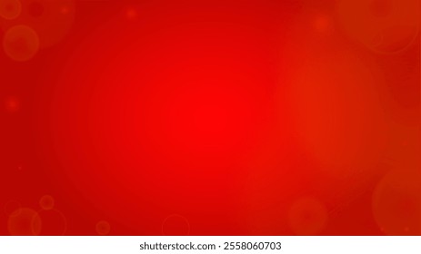 Vector Merry Christmass and New Year Glitter Snowfall Background. Defocused Light Spots on Red Gradient. Magic Fantasy Bokeh Glowing Design. Falling Snow Effect. Illuminated Frame Design.