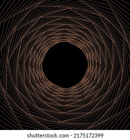 Vector mesh cyberspace tunnel. Wireframe abstract vortex background