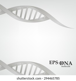 Vector and mesh DNA grayscale molecule structure background illustration. Science and biotechnology organic design 